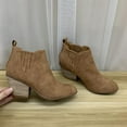 thumbnail image 1 of Wavsuf Western Boots for Women Wide Calf Winter Mid Calf Khaki Shoes Size 40, 1 of 7