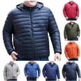 thumbnail image 1 of Wavsuf Winter Puffer Jacket Mens Jackets Heavyweight for Men Windbreaker Wine Size 4XL, 1 of 7