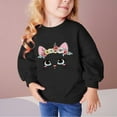 thumbnail image 1 of Wavsuf Winter Pullover for Kids Girls Printed Sweatshirts Crew Neck Hoodless Sweatshirt Black Size 3 Years, 1 of 5