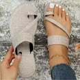 thumbnail image 1 of Wavsuf Womens Slippers Casual Summer Beige Slippers Size 6.5, 1 of 4