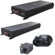 Wavtech Link700.4plus 700 Watt 4-Channel Amplifier, Wavtech link1000.1mini - 1000 Watt Mono Amplifier, and Wavtech linkRC - Remote level control RLC for linkDQ