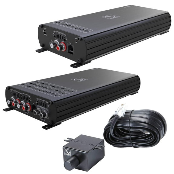 Wavtech Link700.4plus 700 Watt 4-Channel Amplifier, Wavtech link500.1mini - 500 Watt Mono Amplifier +Wavtech linkRC - Remote level control (RLC) for linkDQ