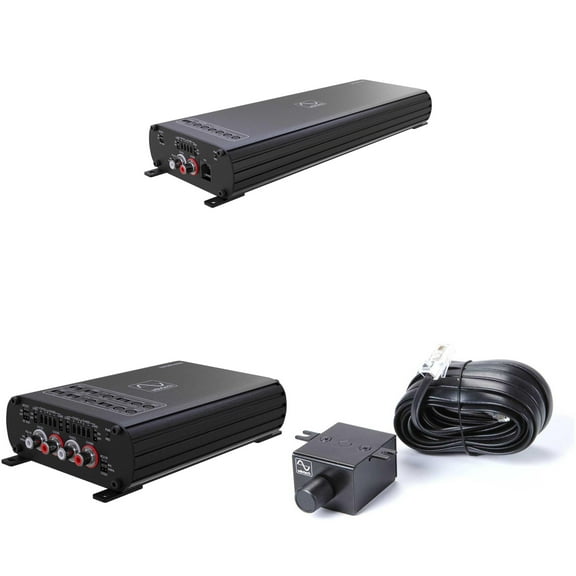 Wavtech link300.4mini - 300 Watt 4-Channel Amplifier, Wavtech link1000.1mini - 1000 Watt Mono Amplifier, and Wavtech linkRC - Remote level control (RLC) for linkDQ
