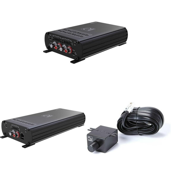 Wavtech link300.4mini - 300 Watt 4-Channel Amplifier, Wavtech link500.1mini - 500 Watt Mono Amplifier, and Wavtech linkRC - Remote level control (RLC) for linkDQ