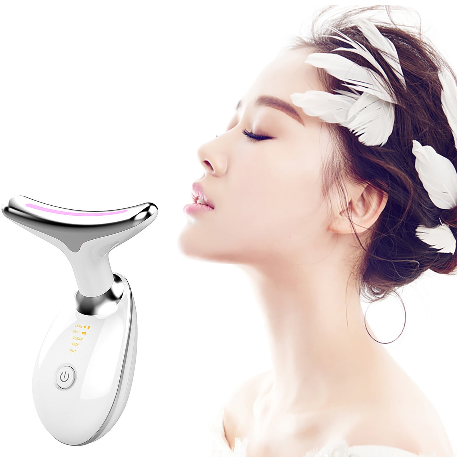 Wavy Chic 3-in-1 Facial Massager, LED Skin Rejuvenation
