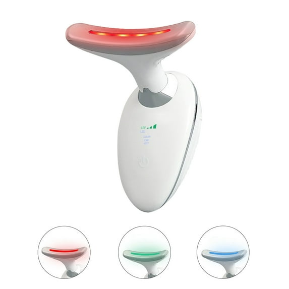 Wavy Chic Beauty Microcurrent Facial Device, Microcurrent Facial Device, Face Massager Electric Face Lift, Neck Massager With Heat And Vibrate, Massager With Heat