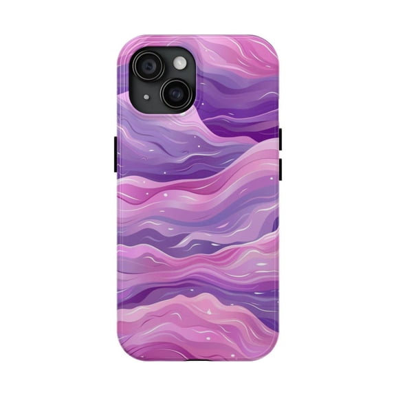 Wavy Clouds Purple Pattern Case for iPhone 11 12 13 14 15 16 17 Pro Max Plus