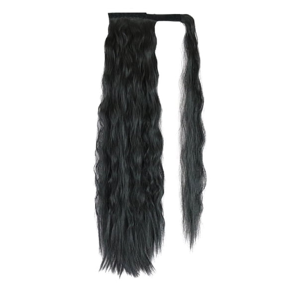 Wavy Curly Clip In Ponytail Hair Extensions Synthetic Natural Wig 24 Inch for Effortless Style