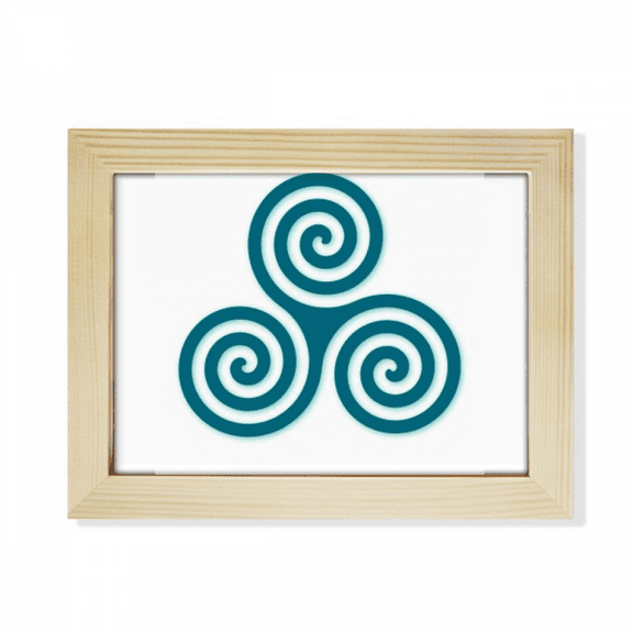 Wavy Curly Triangular Symmetry Desktop Photo Frame Picture Art Decoration Painting 6x8 inch