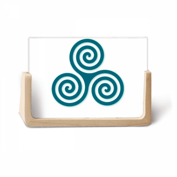 Wavy Curly Triangular Symmetry Photo Wooden Photo Frame Tabletop Display