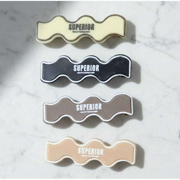 Wavy Design Hair Clips for Women and Girls, Matte Color Snap Hair Barrettes Set, Stylish Hair Accessories for Everyday Styling, Decorative Hair Clips for Thick and Thin Hair