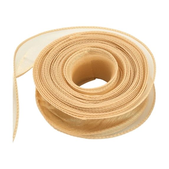 Wavy Edges Organza Ribbon Sheer Tulle Ribbon for Flower Bouquet Wrapping Diy Crafts Cake Border Ornament Lightweight Sheer Fabric Wedding Birthday Baby Shower Gift Party