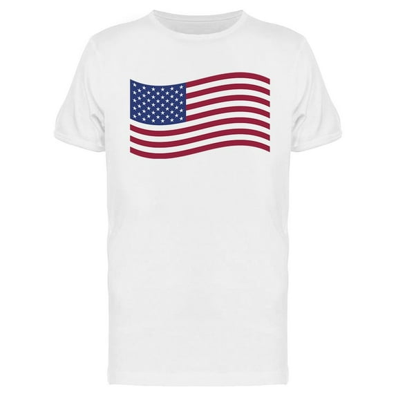 Wavy Flag Usa T-Shirt Men -Image by Shutterstock, Male Medium