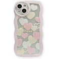 thumbnail image 1 of Wavy Frame Oil Painting Love Heart Flower Shape Camera Lens Protector Clear Soft  for iPhone Case (Pink,iPhone 11 Pro Max), 1 of 6