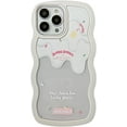 thumbnail image 1 of Wavy Frame Sweet Icecream Letters Soft Phone Case Compatible with iPhone Case (Clear,iPhone 14 Pro Max), 1 of 6