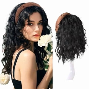 Wavy Half Hair Wigs - Lightweight Synthetic Hairpiece with Natural Water Ripple Effect for Effortless Everyday Style