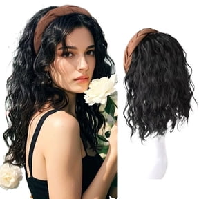 Wavy Half Wig with Natural Water Ripple Effect - Lightweight and Breathable Synthetic Hairpiece for Daily Wear