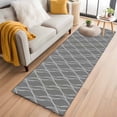 thumbnail image 1 of Wavy Lines 2'x6' Runner Rugs for Hallway Kitchen Bedside Non Slip Washable, Abstract Minimalist Pattern Gray Entryway Rug Runners with Rubber Backing, Long Carpet Runner for Laundry Room, 1 of 8