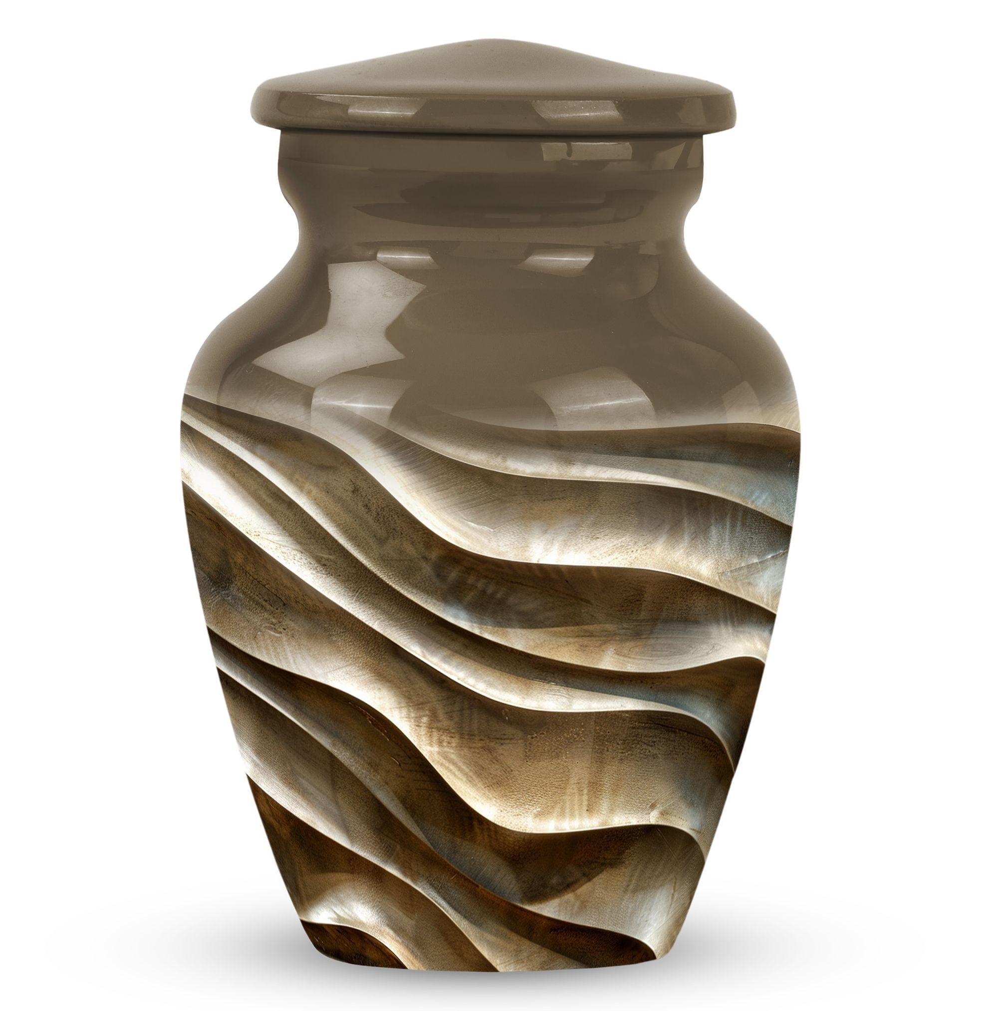 Wavy Metallic Textures Adult Urns For Human Ashes - Ash Urns For Humans Keepsake - Urns For Ashes Adult Female Mother - Cremation Urn For Human Ashes - Human Ash Urns (Size -3inch,1pcs)