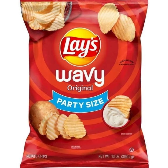 Wavy Original Party Size s Potato Chips 13 oz. (Pack of 4)