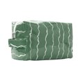 thumbnail image 1 of Wavy Pattern Pouch, Large Waterproof PVC Glossy Makeup Organizer, Portable Toiletry Cosmetic Bag For Travel Brush Storage(Dark Green), 1 of 5