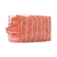 thumbnail image 1 of Wavy Pattern Pouch, Large Waterproof PVC Glossy Makeup Organizer, Portable Toiletry Cosmetic Bag For Travel Brush Storage(Orange), 1 of 5