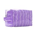 thumbnail image 1 of Wavy Pattern Pouch, Large Waterproof PVC Glossy Makeup Organizer, Portable Toiletry Cosmetic Bag For Travel Brush Storage(Purple), 1 of 5
