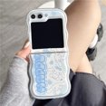 Wavy Phone Cases For Samsung Galaxy Z Flip 4 5 3 Cinnamoroll Cute Lotso