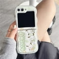Wavy Phone Cases For Samsung Galaxy Z Flip 4 5 3 Cute Kuromi Hello