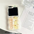 Wavy Phone Cases For Samsung Galaxy Z Flip 4 5 3 Cute Kuromi Hello