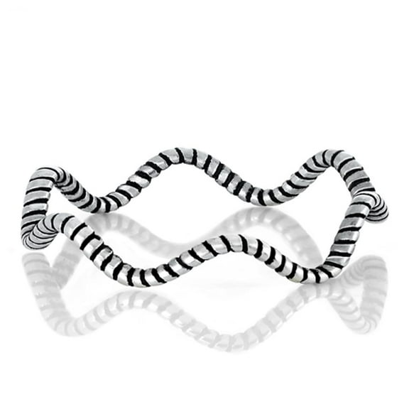 Wavy Rope Lasso Wave Ring .925 Sterling Silver Band Jewelry Female Male Unisex Size 7