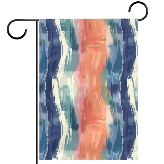 Wavy Seamless Abstract Pattern Double Sided Garden Flag Decorative Weather Resistant Yard Flag, Large DIY Vertical Flag for Farmhouse Patio Lawn, 28x40 Inch