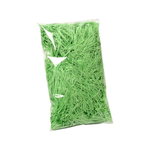 Wavy Shredded Paper Filler, Easter Grass Paper, Gift Box Stuffing and Basket Filling, Eco-Friendly Decorative Shred, Green