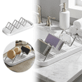 thumbnail image 1 of Wavy Soap Dish for Shower, 304 Stainless Steel Shampoo Bar Holder with Removable Drip Tray, Self Draining Quick Dry Bar Soap Holder for Bathroom Kitchen, Holds 2-3 Bars, 1 Pack, 1 of 7
