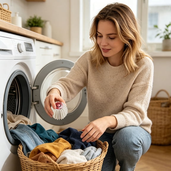 Wavy TPR+ABS Reusable Laundry Washing Ball,Multi-Function Anti-Tangle Lint Catcher Color Run Prevention Clothes Cleaner,For Household Front Top Load Washing Machine