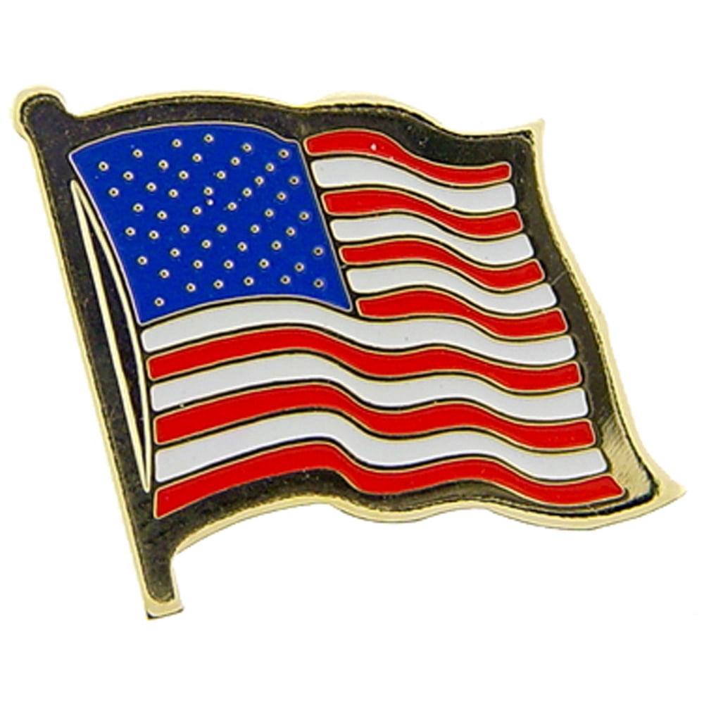 Signboard Pin Wavy United States Flag Pin - Walmart.com
