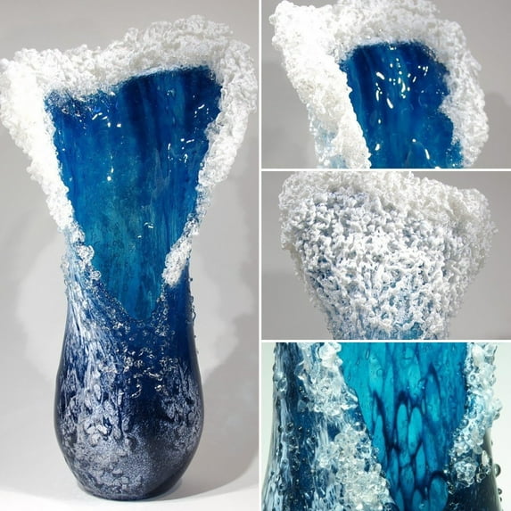 Wavy Vase, Modern Decorative Flower Pot Vase, Centerpiece For Home Tabletop & Dining Room, Unique Wavy Texture Container For Living Room, Bedroom & Office Decor, Ideal For Floral