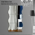 thumbnail image 1 of Wavy Wall Mirror Sticker,6Pcs Acrylic Waves Shape Wall Mirror Sheets Combination Mirror Tile Home Decor, 1 of 5
