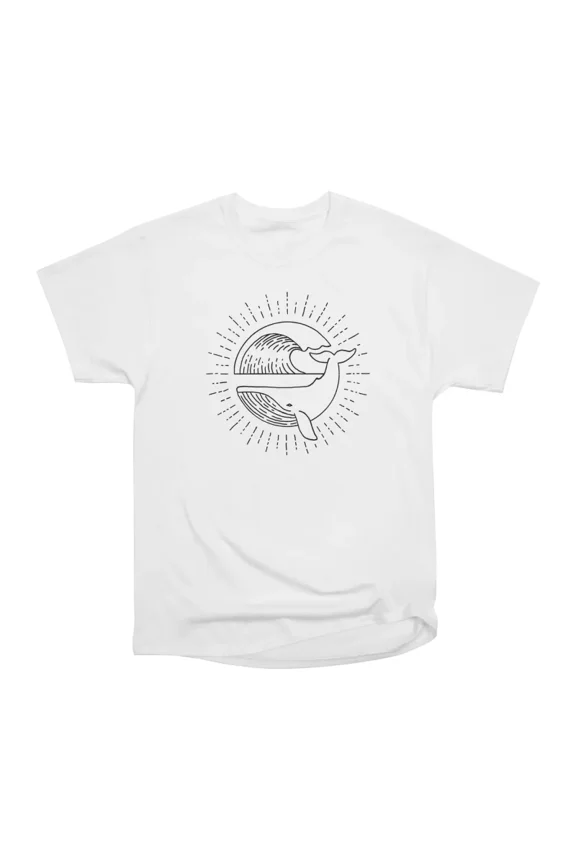 Wavy Whale T-Shirt Tee Gift For Him Merch For Her Apparel For Friend