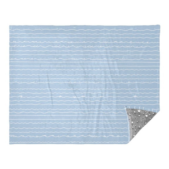 Wavy White Lines Pattern Camping Blankets Bed Throws and Cozy Travel Blanket Fluorescence 70x55in Double Sided