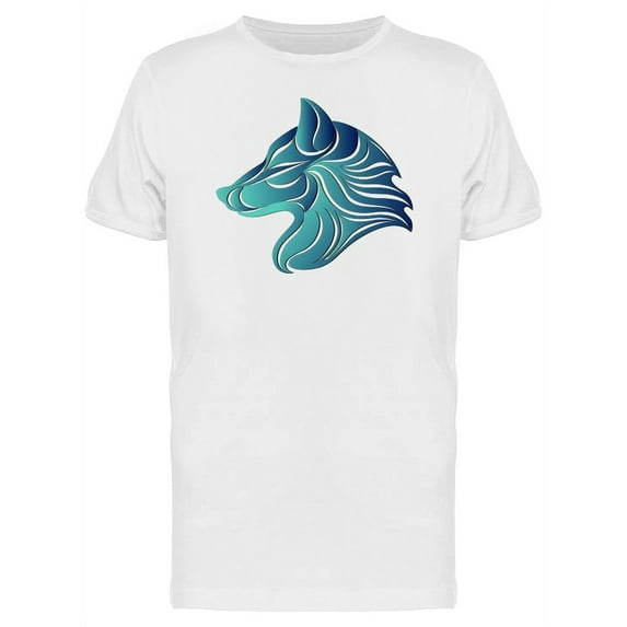 Wavy Wolf Head Art T-Shirt Men -Image by Shutterstock, Male x-Large