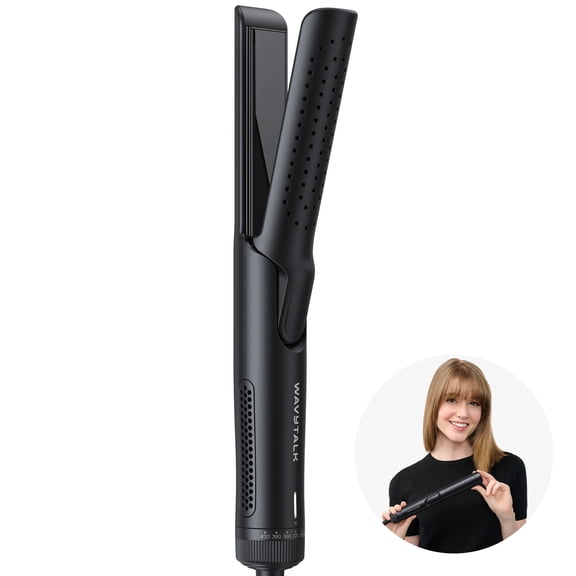 Wavytalk 1.25 inch Airflow Styler Curling Iron, 360° Cool Air Lock in Style for Lasting Curls, Reduces Damage, Black