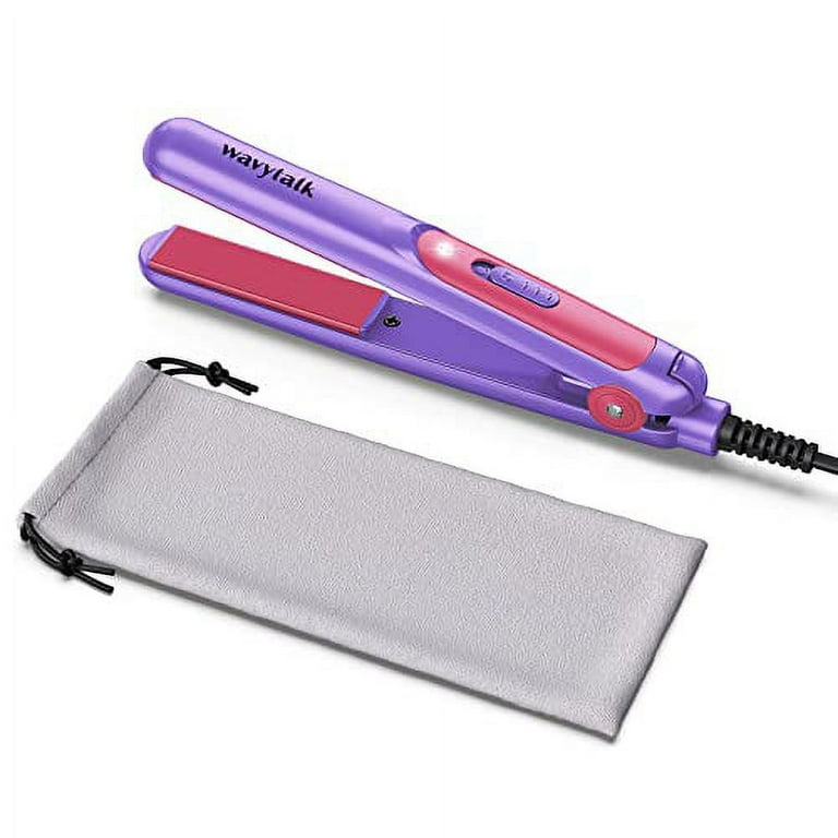 Wavytalk Mini Flat Iron 0.7 Inch Ceramic Mini Hair Straightener - Small  Flat Irons for Short Hair, Curls Bangs, Travel Friendly (White)…