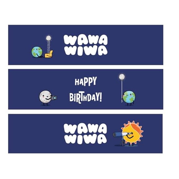 Wawawiwa Planets birthday cake border 3 Strips 2.5x10.5 inchs in size
