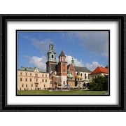 Wawel Cathedral in Poland 2x Matted 36x28 Large Black Ornate Framed Art Print by The Cityscape Art Print Series