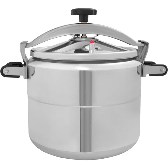 Wawuwao 32 Qt / 30L Pressure Cooker, Large Aluminium Pressure Pot with Lid, Commercial Pressure Cooker for Open-Flame Type Stoves