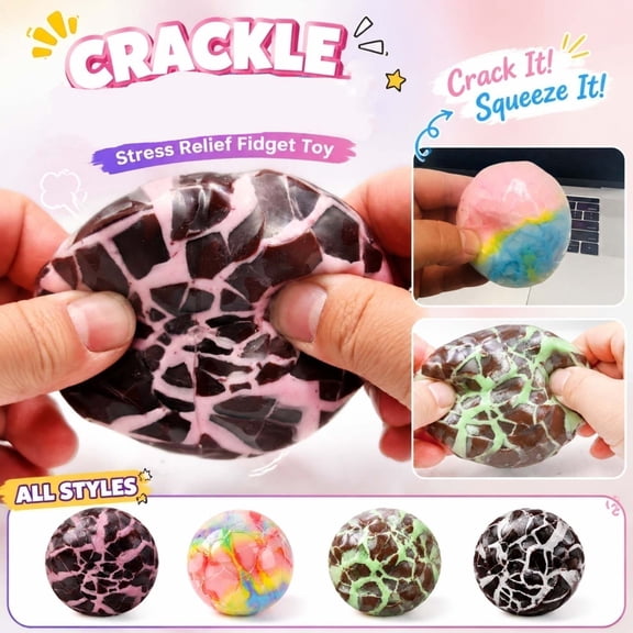 Wax Cracking Squishies Ball, Slow Rebound Soft Stress Relief Squeeze Toys