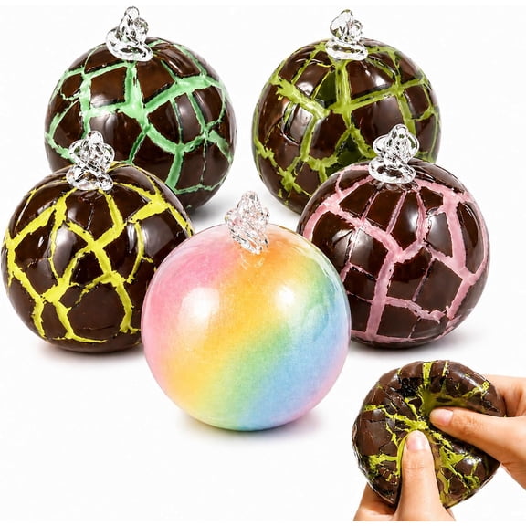 Wax Cracking Squishy, Crispy Crunchy Wax Squishies for Adults, Soft Slow Rebound Wax Cracking Ball, Sensory Wax Cracking Stress Ball for Office Decompression, Wax Squishy Ball
