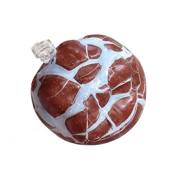 Wax Cracking Squishy Stress Ball, Soft Gel Fidget with Bumpy Texture, Novelty Squishy for Adults (Chocolate Blue 1PCS)