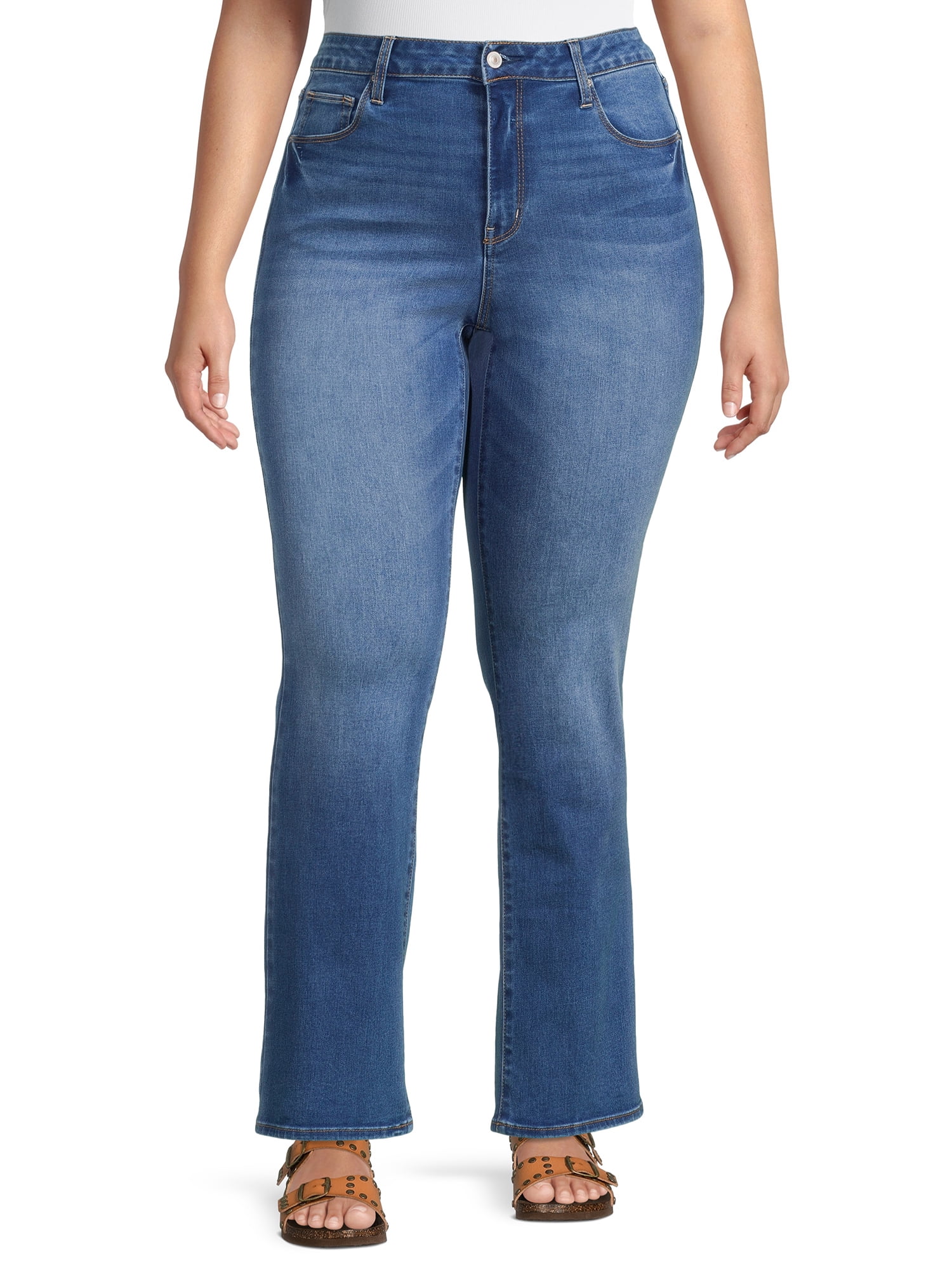 Wax Jean Juniors' Plus Size High Rise Bootcut Jeans - Walmart.com